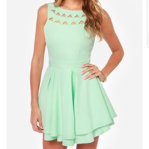 Flirting with Danger Dress in Mint Green